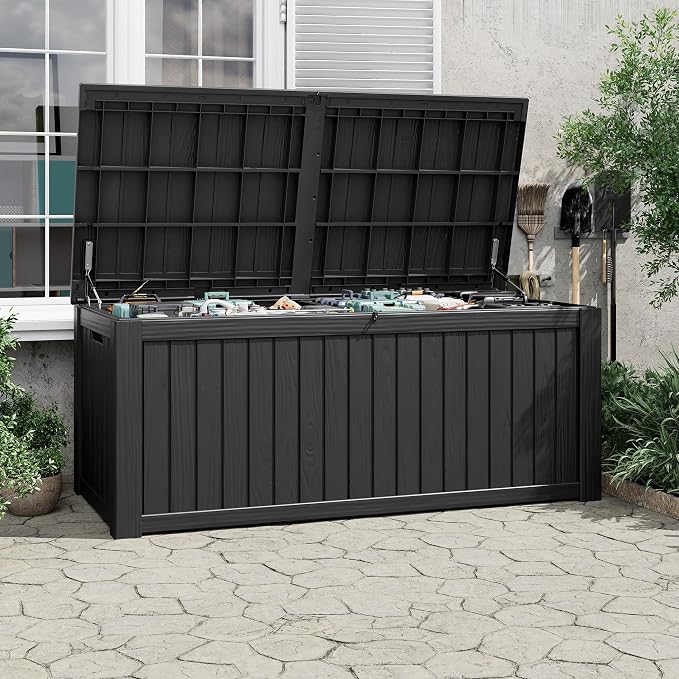 KAMABOKO Outdoor Storage Box, 230 Gallon Large Outdoor Resin Deck Box, Storage - Image 7