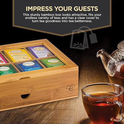 Bamboo Tea Bag Organizer Box - Image 5