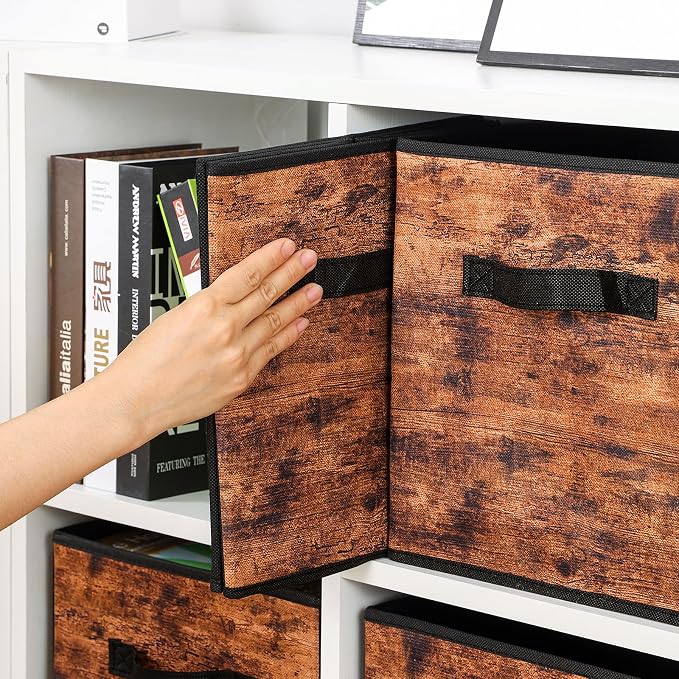 Stero Fabric Storage Cubes, 6 Pack Foldable Storage Bins - Image 7