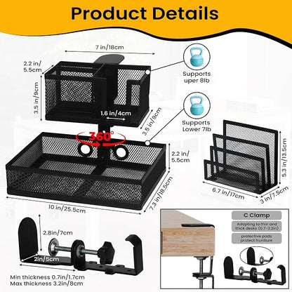 6-in-1 Under Desk Drawer Organizer - Image 6