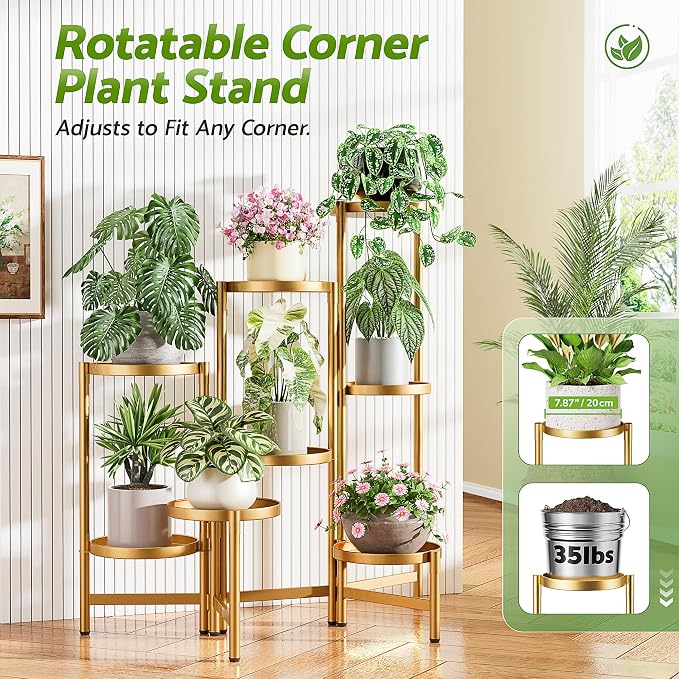 Gold Plant Stand, 8 Tiered Plant Stand Indoor - Image 4