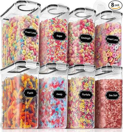 PRAKI Cereal Containers Storage Set, Cereal Dispensers by PRAKI