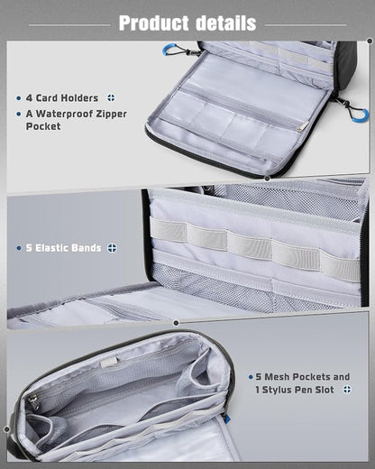 Smasrob Electronics Organizer Travel Case, Tech Bag Charger Pouch, Elastic Bands - Image 3