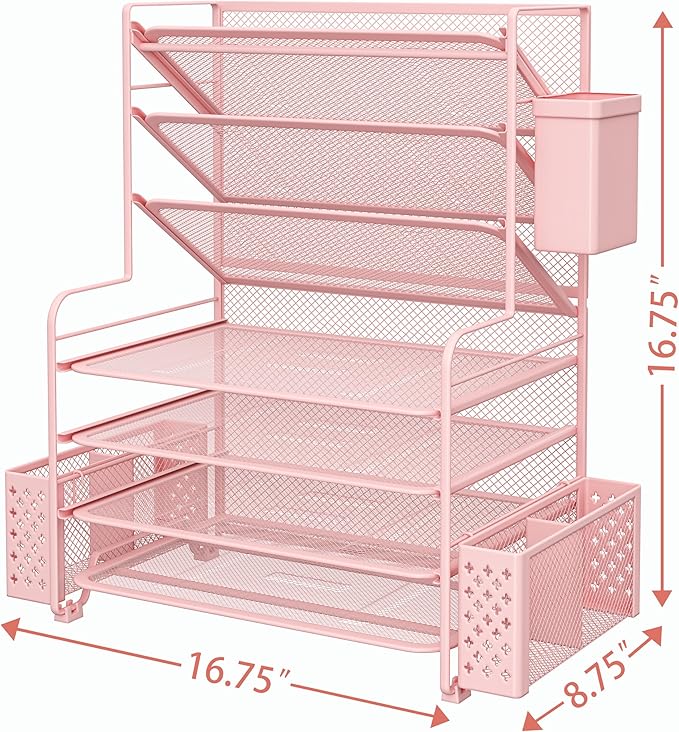 Simple Trending 7 Tier Desk File Organizer, Letter Tray Paper Organizer - Image 3