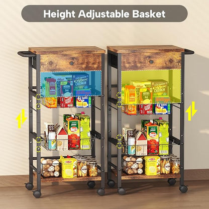 Kitchen Organizer and Storage Cart - Image 5