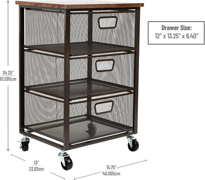 Mind Reader 3 Drawer Storage Organizer - Image 3