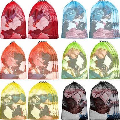 Berlune 24 Pcs 32x24 in Large Laundry Bag Colorful Extra Large Mesh Laundry Bag by Berlune