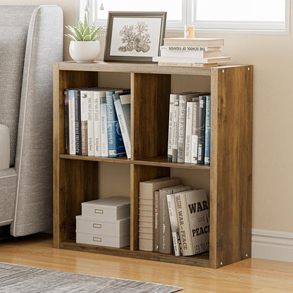 Cube Storage Organizer Bookcase, Decorative 11 inch Open Back Cubical Shelf - Image 2