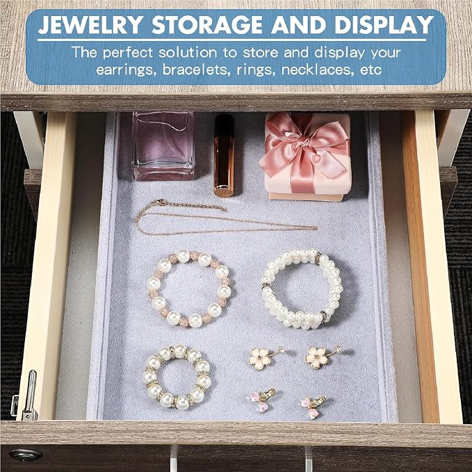 Quelay Velvet Stackable Jewelry Tray Showcase Display, Jewelry Organizer Tray - Image 5