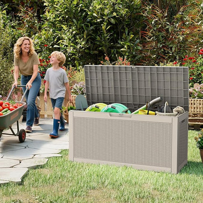 LubanNese Outdoor Storage Box, 66 Gallon Deck Box Waterproof, Outdoor Storage - Image 3