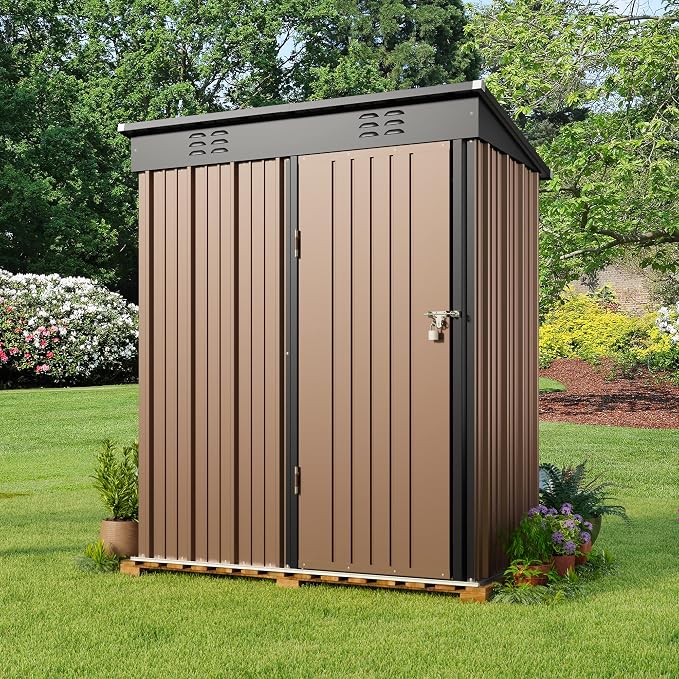 Gizoon 5' x 3' Outdoor Storage Shed - Image 7