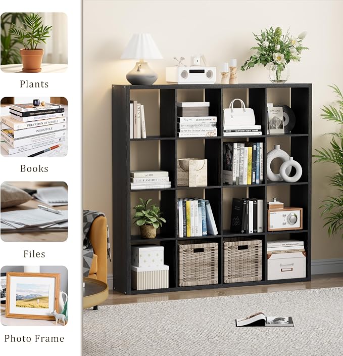 VDNEND Cube Storage Organizer Bookcase, Decorative 11 inch Open Back Cubical - Image 4