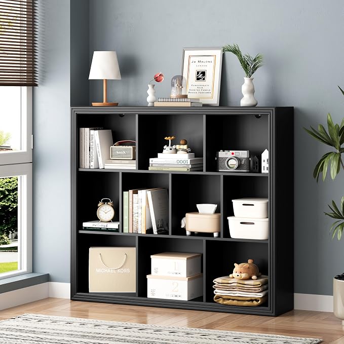 Book Shelf with 10-Cube, 43” Wide Bookshelf with Anti-Tip Device, 38” Tall Open - Image 5