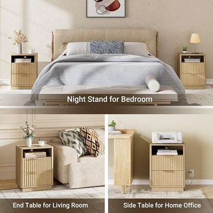 Fluted Night Stand Set of 2 - Image 7