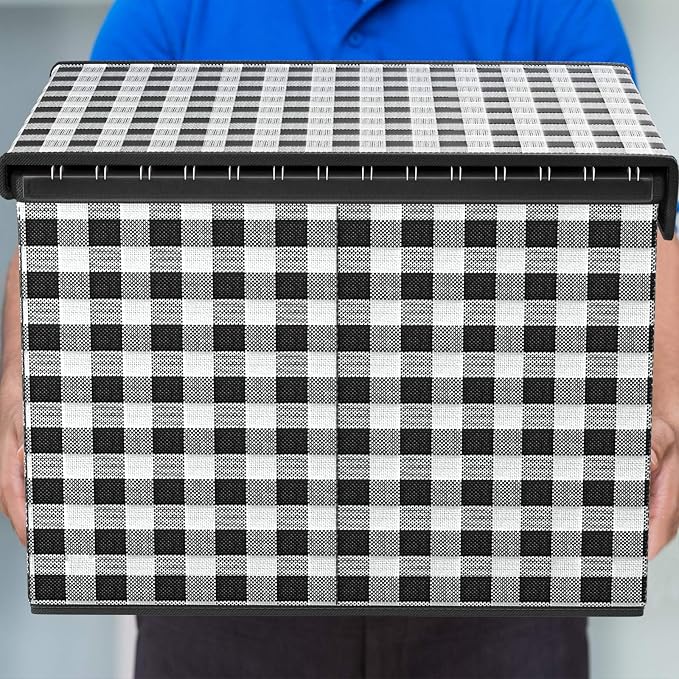 File Organizer Box with Lids, Collapsible File Folder Organizer | File Box with - Image 7