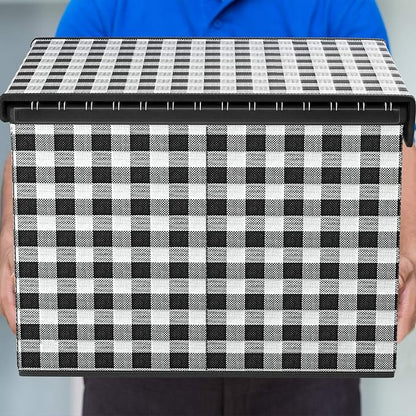 File Organizer Box with Lids, Collapsible File Folder Organizer | File Box with - Image 7