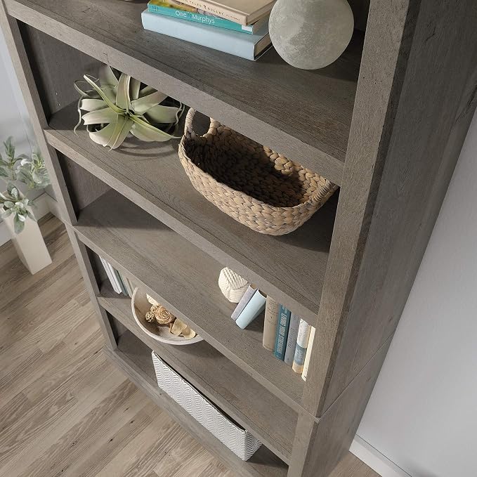 Sauder 5 Tier Book Shelf Wooden Bookcase Multipurpose Bookshelf - Image 9