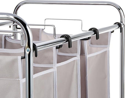 Amazon Basics 3-Bag Rectangular Laundry Bag Hamper Sorter Basket - Image 4