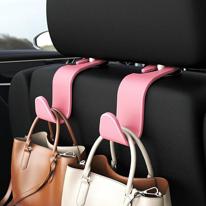 Amooca Universal Car Headrest Hooks, Car Organizer Hanger Storage Hooks - Image 2