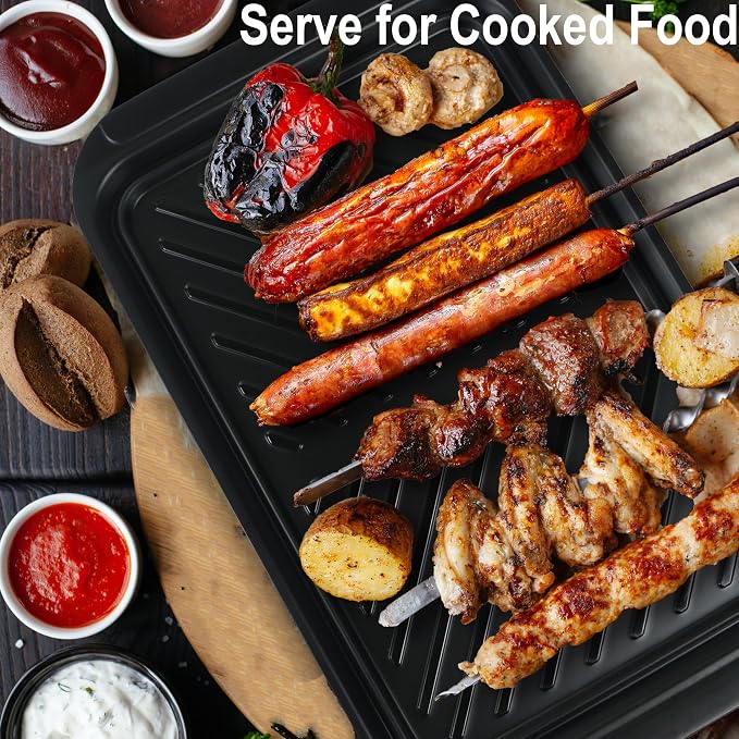 KAQAHIDO Grilling Deep Prep and Serve Trays, BBQ Platter - Image 4