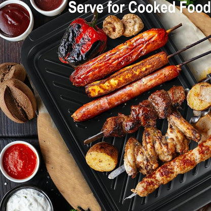 KAQAHIDO Grilling Bamboo Prep and Serve Trays, BBQ Platter - Image 6