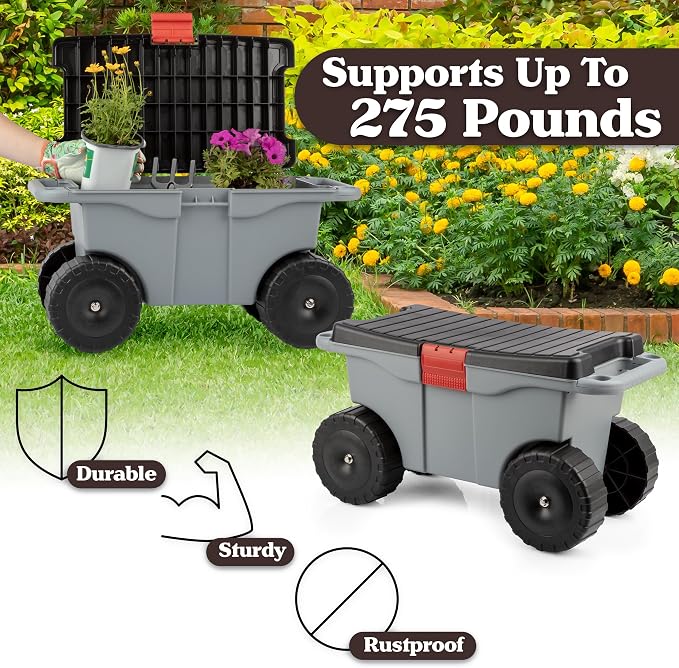 Pure Garden Rolling Garden Cart - Image 5