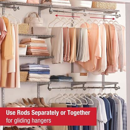 Rubbermaid Configurations Deluxe Custom Closet Kit 4-8 Ft. Adjustable Metal - Image 4