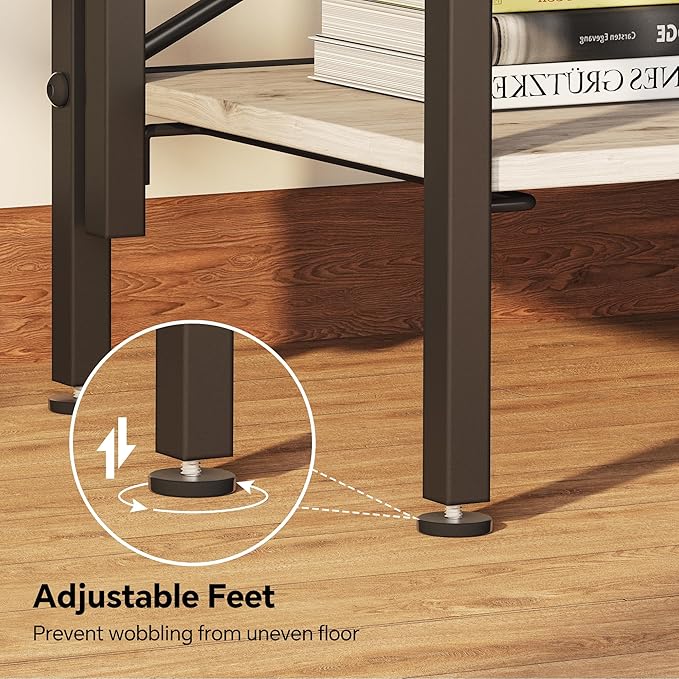 Homeiju Folding Bookshelf, 4 Tier Bookcase Foldable Shelf - Image 6