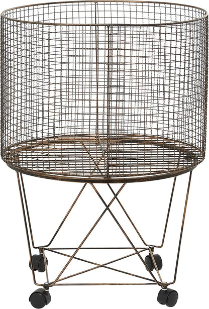 Deco 79 Metal Cylinder Storage Cart - Image 7