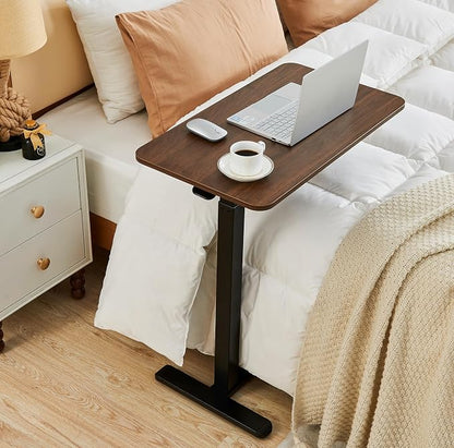 Overbed Table with Hidden Wheels, Height Adjustable Medical Bed Table Hospital by JYouHome