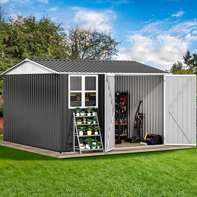 DWVO 10x10ft Large Tool Storage Shed - Image 3
