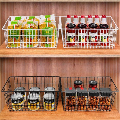 SANNO Freezer Baskets Wire Storage Baskets Closet Baskets Bin Farmhouse - Image 3
