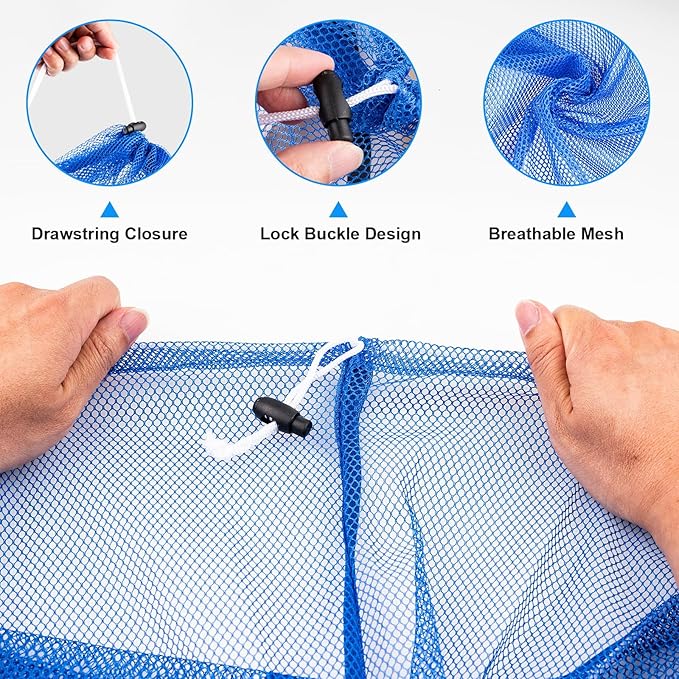 2 Pack Large Mesh Laundry Bags, Machine Washable Laundry Bag - Image 4