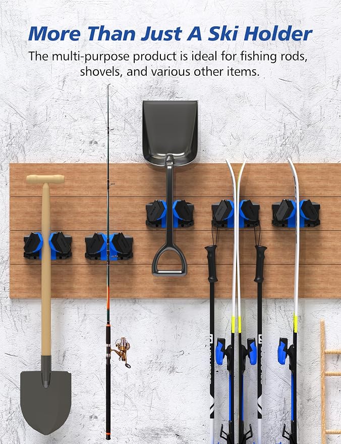 Ski & Snowboard Wall Rack, Ski Wall Mount & Ski Rack Wall Mount - Image 3