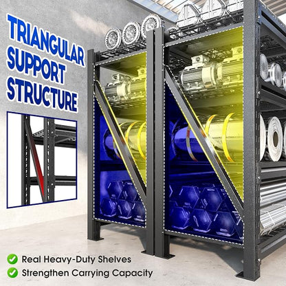 Romorgniz 5020LBS Heavy Duty Garage Shelving, 68.2" W Storage Shelves - Image 7