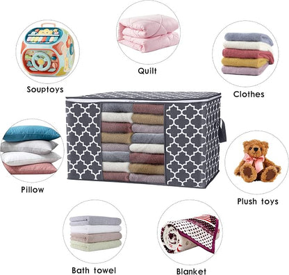 WISELIFE Storage Bags, Large Blanket Clothes Organization and Storage Containers - Image 4