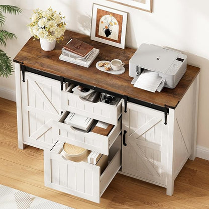 Halitaa 43.31” Farmhouse File Cabinet - Image 4