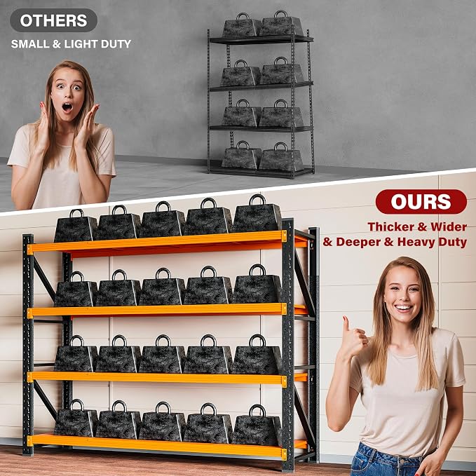 6000LBS Heavy Duty Garage Shelving Units, Large Storage Rack, Steel Shelf - Image 9