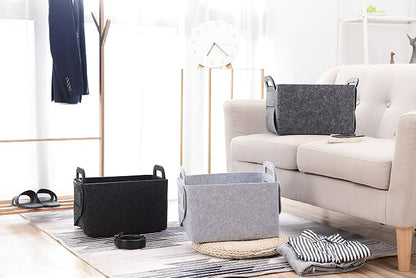 Minoisome Storage Basket Felt Storage Bin Collapsible& Convenient Box Organizer - Image 6