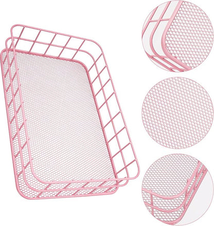 Black Metal Wire Cabinet Organizer Storage, Iron Grid Storage, Tray Net Basket - Image 3