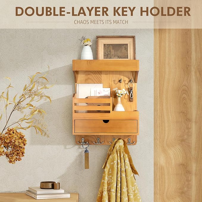 Modern Farmhouse Key Holder Wall Mount - Image 3
