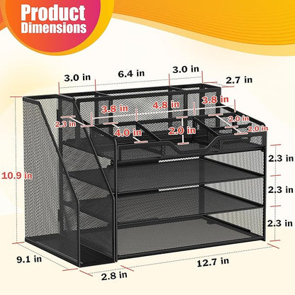 Docnest 4 Tier Mesh Desk Organizer - Image 3