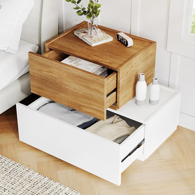 Modern Nightstand Modular Stackable Drawers Modular Storage Bedroom Furniture - Image 3
