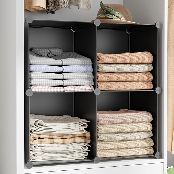 6-Cube Storage Organizer, Closet Organizer Storage Cabinet Shelf Bookcase - Image 2