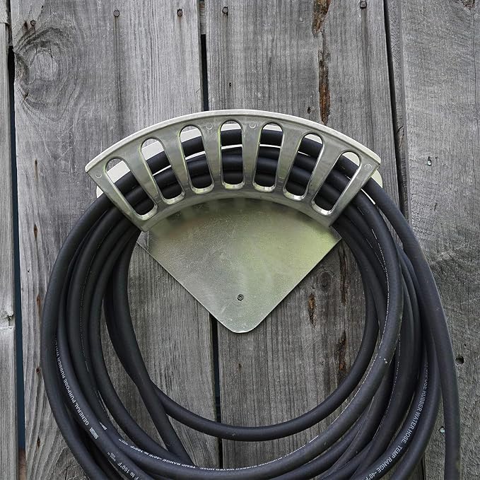 Hose Reel - Heavy Duty Aluminum Water Hose Hanger Wall Mount - Water Hose Holder - Image 8