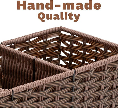 myHomeBody Wicker Basket With 3 Compartments, - Image 6