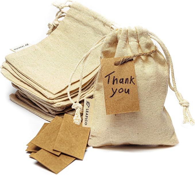 LEAFICO Reusable Cotton Bags by Leafico