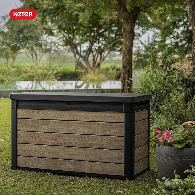 Keter Signature Collection 100 Gallon Resin Deck Box Organization Box and - Image 9