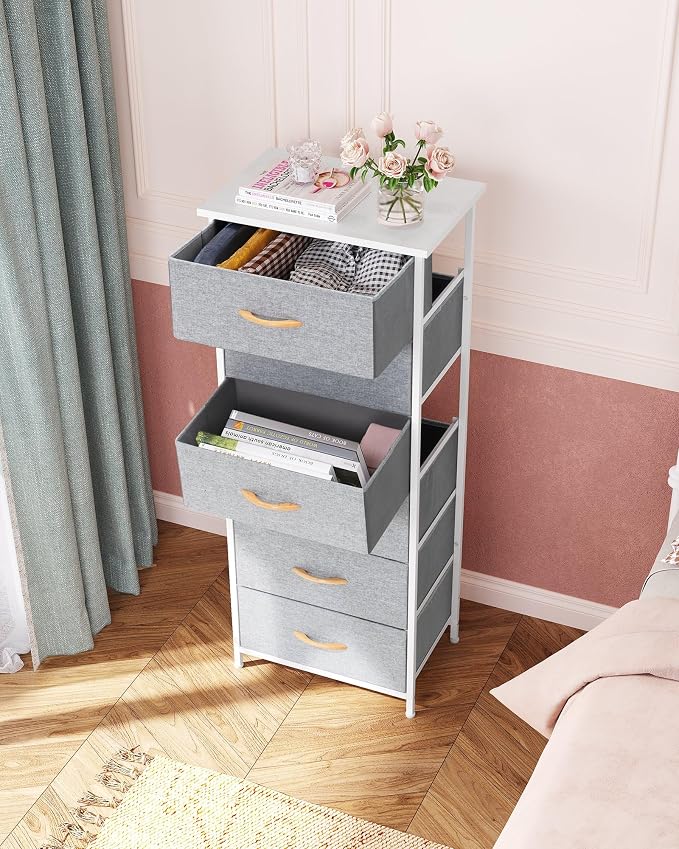 Tall 6-Drawer Fabric Dresser Tower - Image 5