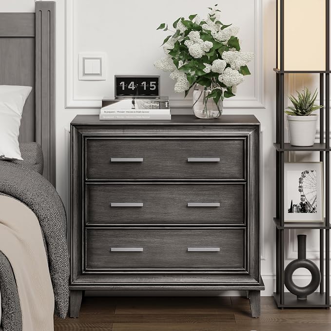 COZAYH Modern 3 Drawer Nightstand, Wood Dresser - Image 5